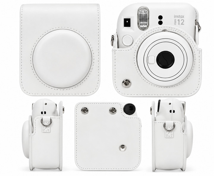 Чохол для фотоапарата Fujifilm Instax Mini 13/12/11/9 Whitе + серветка з мікрофібри (mrk5726) - Фото 5 Чохол для фотоапарата Fujifilm Instax Mini 13/12/11/9 Whitе + серветка з мікрофібри (mrk5726) - зображення 5
