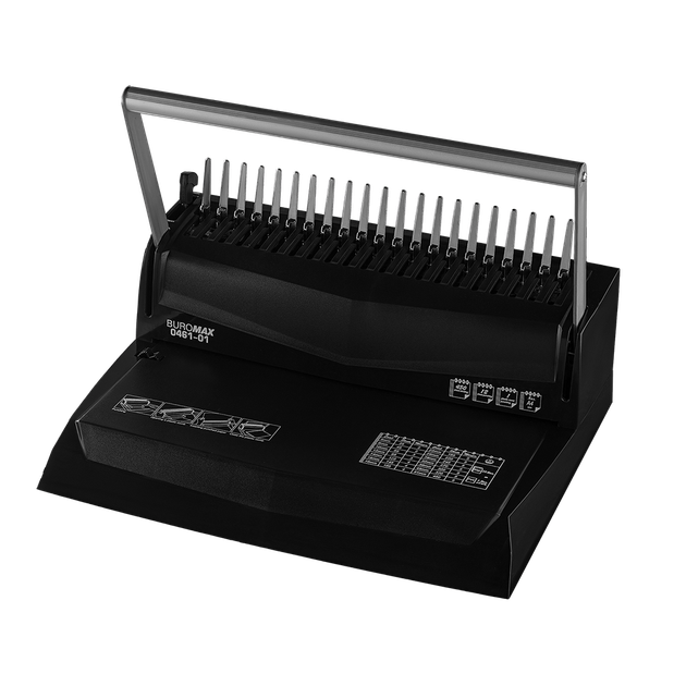 Брошурувальник Buromax А4, 12 аркушів, пружина до 51 мм, чорний (BM.0461-01) - зображення 6