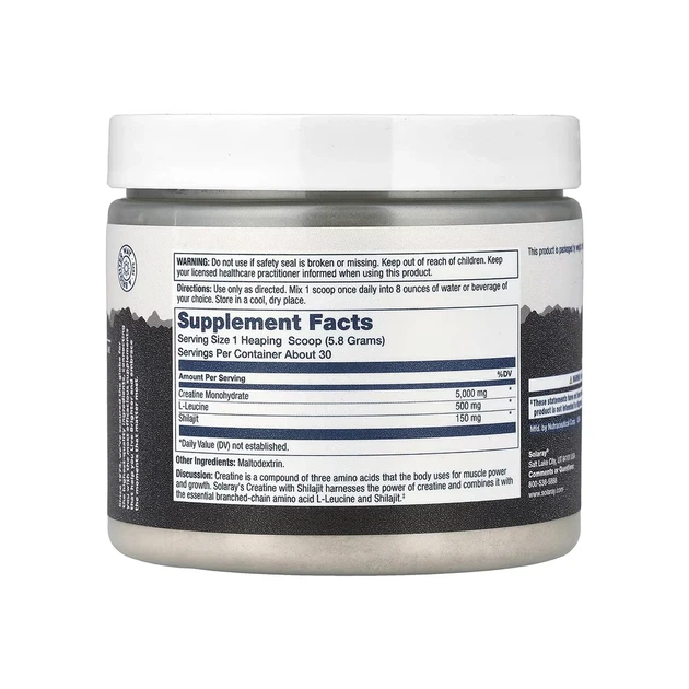 Креатин із шиладжитом Solaray Creatine with Shilajit 173 г - зображення 2