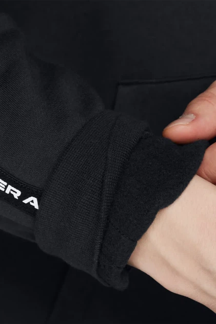Чоловіче чорне худі UA Icon Fleece HD Taping Under Armour S 1389356-001 - изображение 4