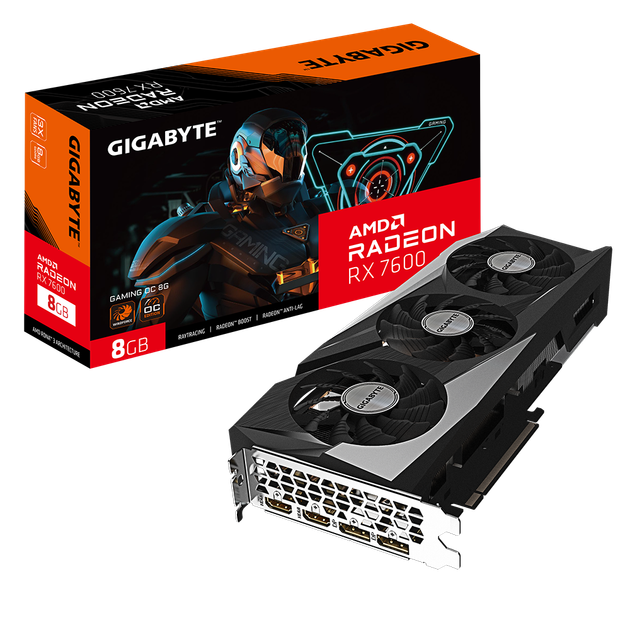 Відеокарта RX 7600 8Gb GIGABYTE GAMING OC (GV-R76GAMING OC-8GD) - изображение 8