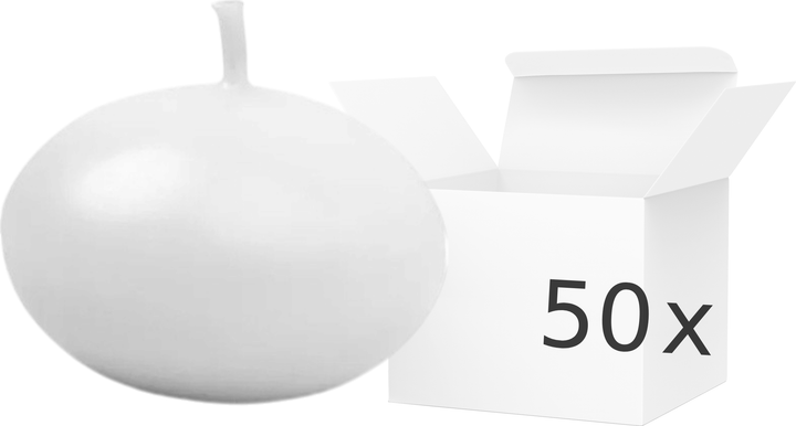 Zestaw świec pływających PartyDeco Dysk matowe 4 cm 50 szt. Białe (ZES5901157441348) - Zdjęcie 1 Zestaw świec pływających PartyDeco Dysk matowe 4 cm 50 szt. Białe (ZES5901157441348) - obraz 1
