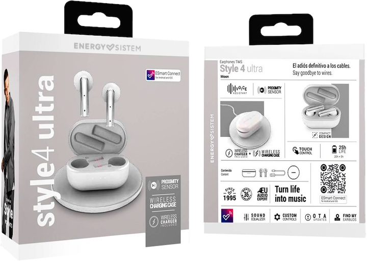 Słuchawki Energy Sistem Style 4 True Wireless White (8432426453474) - obraz 4