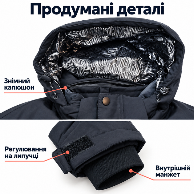 Куртка зимняя для мальчика ZGH мембранная с системой куртка-рюкзак, Черный, 164 - изображение 3