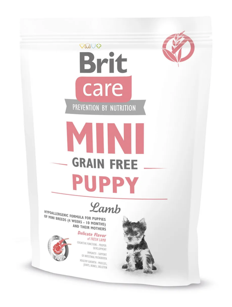 Сухой корм Brit Care GF Mini Puppy Lamb для щенков миниатюрных и мелких пород с ягненком 400 г - Фото 1 Сухой корм Brit Care GF Mini Puppy Lamb для щенков миниатюрных и мелких пород с ягненком 400 г - изображение 1