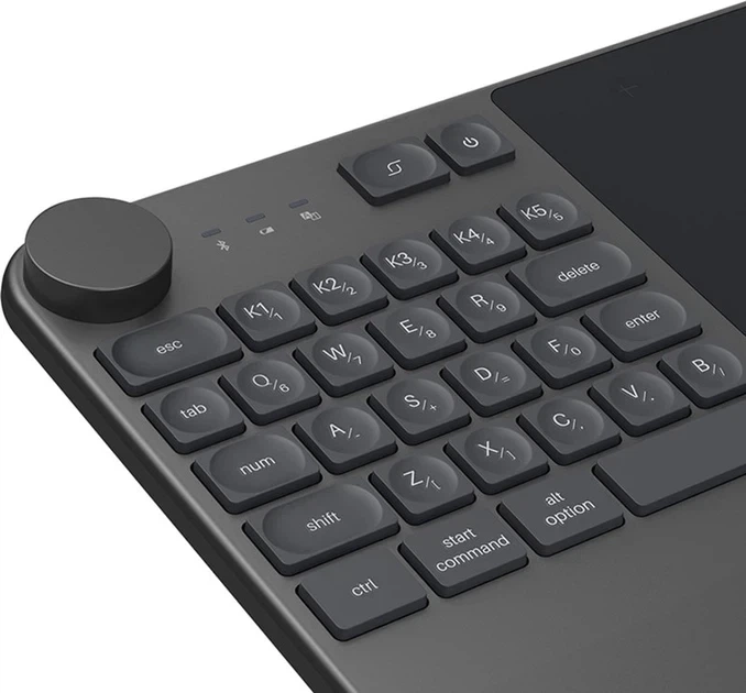 Графический планшет Huion Inspiroy Keydial KD200, 8.9 дюймов, 8192 уровня, Bluetooth 5.0, черный - Фото 3 Графический планшет Huion Inspiroy Keydial KD200, 8.9 дюймов, 8192 уровня, Bluetooth 5.0, черный - изображение 3