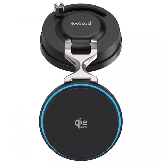 Автомобільний тримач із бездротовою зарядкою Proove Jetlocke 25W Qi2.2 з вакуумним кріпленням - зображення 6