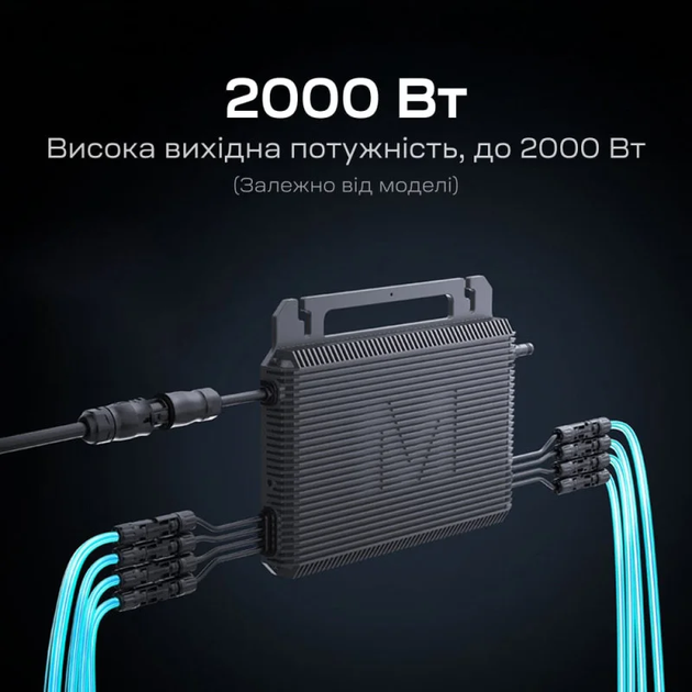 Мікроінвертор Marstek M4-2000 Saturn-M 2000W Black - зображення 3