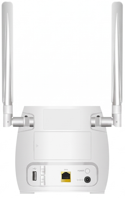 Роутер Strong 300M / Wi-Fi 2.4 ГГц / 4G LTE / 1 x LAN / 2 зовнішні знімні антени / USB-порт / Працює з усіма операторами України / Білий (102434327) - Уцінка - зображення 2
