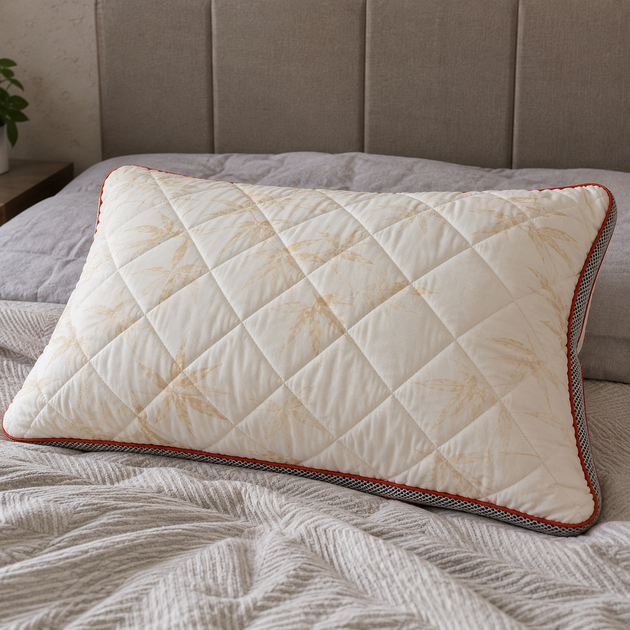Подушка Bio Cotton50×70 см із бамбуковим волокном молочна - Фото 2 Подушка Bio Cotton50×70 см із бамбуковим волокном молочна - изображение 2