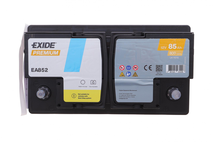 Автомобильный аккумулятор EXIDE Premium 85Аh 800Ah R+ EA852 - изображение 7