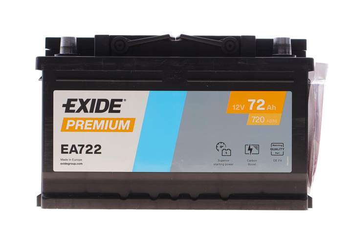 Автомобильный аккумулятор EXIDE Premium 72Аh 720Ah R+ EA722 - изображение 7