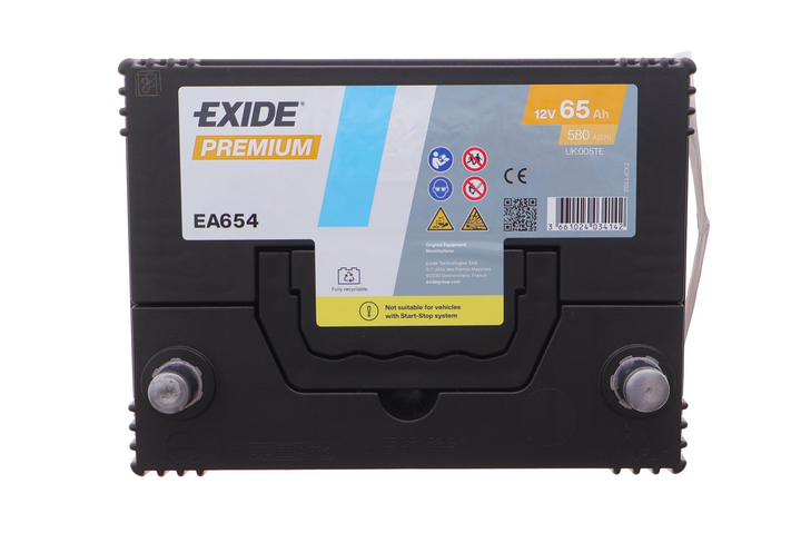 Автомобильный аккумулятор EXIDE Premium Asia EA654 65Аh 580Ah R+ EA654 - изображение 7