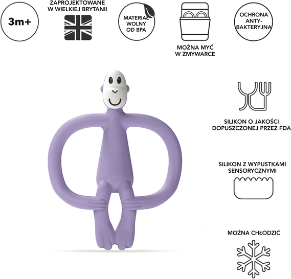 Прорізувач Matchstick Monkey Мавпочка Фіолетовий (MM-ONT-014) (705604684808) - зображення 3
