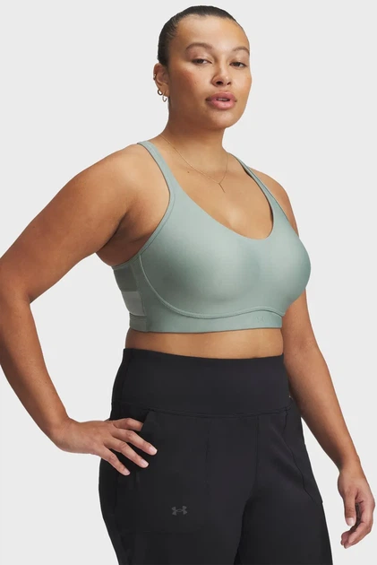 Жіночий м'ятний топ UA Infinity Low 2.0 Bra Under Armour L A-C 1384126-348 - изображение 2