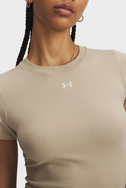 Жіноча бежева футболка UA Vanish Seamless SS Under Armour S 6000642-299 - изображение 2