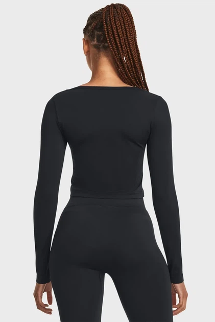 Жіночий чорний лонгслів UA Train Seamless LS Under Armour XL 1379150-001 - Фото 3 Жіночий чорний лонгслів UA Train Seamless LS Under Armour XL 1379150-001 - изображение 3