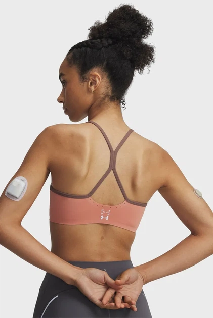 Жіночий рожевий топ UA Halo Bonded Bra Under Armour M 6009068-696 - изображение 3