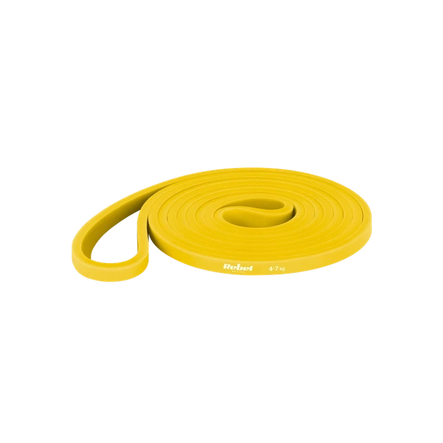 Стрічка опору латексна REBEL Power Band PL-1 Yellow 4-7 kg (RBA-3000-1) - Фото 1 Стрічка опору латексна REBEL Power Band PL-1 Yellow 4-7 kg (RBA-3000-1) - зображення 1