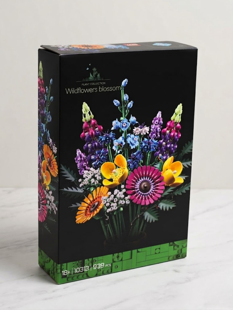 Конструктор Букет полевых цветов 939 деталей Botanicals конструктор цветы Wildflower Bouquet (10313) - изображение 10