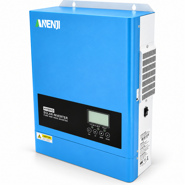 Гібридний інвертор Anenji 6.2 кВт kw (6200w) 48V, чиста синусоїда MPPT 120А, Wi-Fi з підтримкою LiFePO4 та BMS - Фото 2 Гібридний інвертор Anenji 6.2 кВт kw (6200w) 48V, чиста синусоїда MPPT 120А, Wi-Fi з підтримкою LiFePO4 та BMS - зображення 2