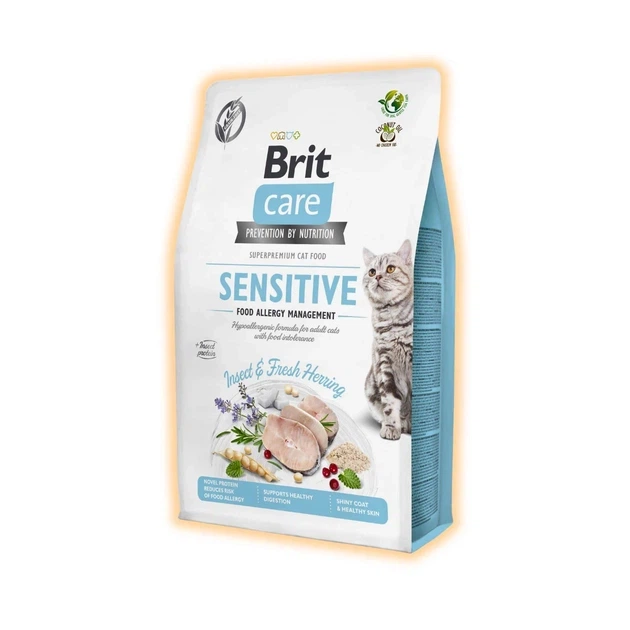 Сухий беззерновий корм Brit Care з комахами та свіжим оселедцем для дорослих котів усіх порід з харчовою непереносимістю, 2 кг - Фото 1 Сухий беззерновий корм Brit Care з комахами та свіжим оселедцем для дорослих котів усіх порід з харчовою непереносимістю, 2 кг - зображення 1