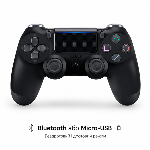 Геймпад беспроводной для PS4/PC V2 Jet Blac - Фото 3 Геймпад беспроводной для PS4/PC V2 Jet Blac - изображение 3