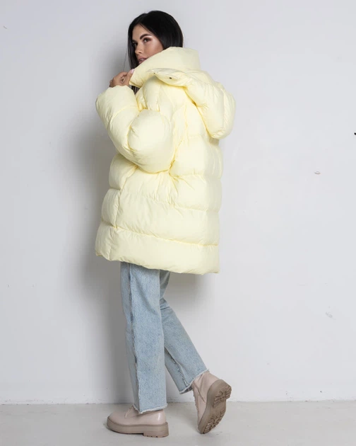 Пуховик oversize Alba ніжно-жовтий - XS - зображення 2