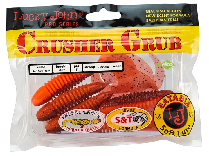 Твістер силіконовий CRUSHER GRUB LJ Pro Series 3,9 " (99мм)/ T48 *5шт 140157-T48 - Фото 3 Твістер силіконовий CRUSHER GRUB LJ Pro Series 3,9 " (99мм)/ T48 *5шт 140157-T48 - изображение 3