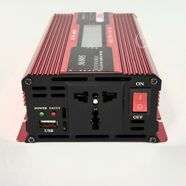 Преобразователь напряжения инвертор 12В-220В UKC 500W с дисплеем, кабелем для прикуривателя и USB, для резервного питания техники от АКБ 12В, реальная номинальная мощность 300Вт, пиковая 600Вт, KC-500D - изображение 5