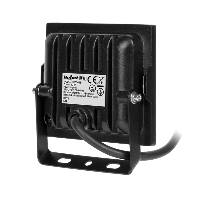 Прожектор светодиодный Rebel 30W, 6500K, 230V (URZ3623) - Фото 2 Прожектор светодиодный Rebel 30W, 6500K, 230V (URZ3623) - изображение 2