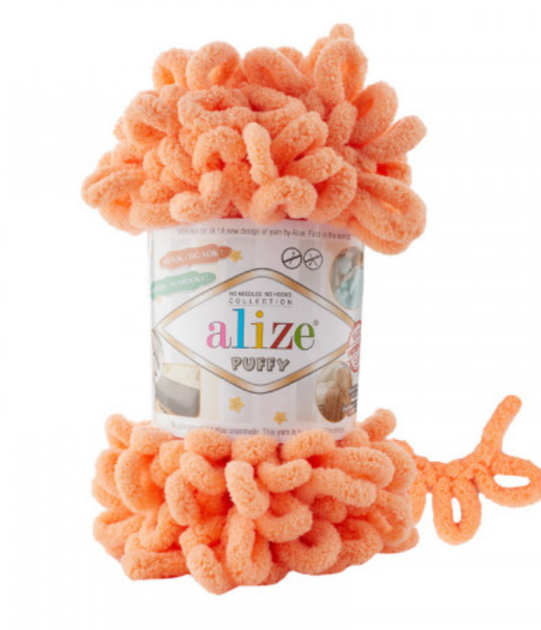 Пряжа для в'язання Alize "Puffy" Колір 34 персиковий - зображення 2