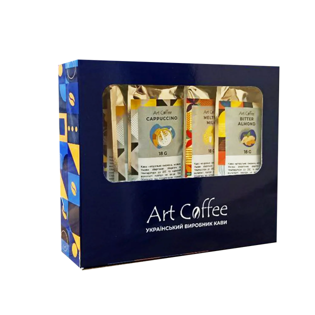 Набір кави меленої в стіках Art Coffee 234 г - Фото 1 Набір кави меленої в стіках Art Coffee 234 г - изображение 1