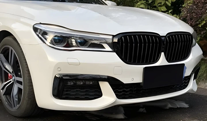 Ноздрі решітка радіатора 1 Bar чорний глянець для BMW 7 серія G11/G12 2016-2019 рр. - зображення 2