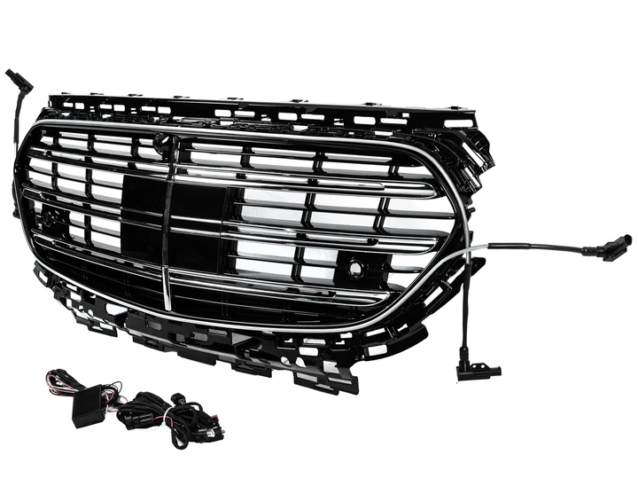 Передняя решетка в стиле W223 AMG-Line с Led для Mercedes E-сlass W214 2023- гг - изображение 5