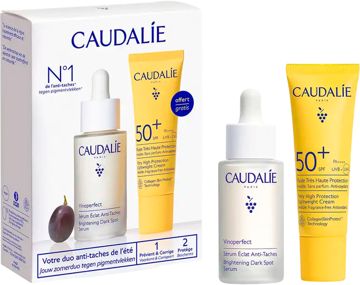 Zestaw do pielęgnacji twarzy Caudalie Vinoperfect Serum 30 ml + Vinosun Fluid przeciwsłoneczny SPF 50+ 20 ml (3522930005797) - Zdjęcie 1 Zestaw do pielęgnacji twarzy Caudalie Vinoperfect Serum 30 ml + Vinosun Fluid przeciwsłoneczny SPF 50+ 20 ml (3522930005797) - obraz 1
