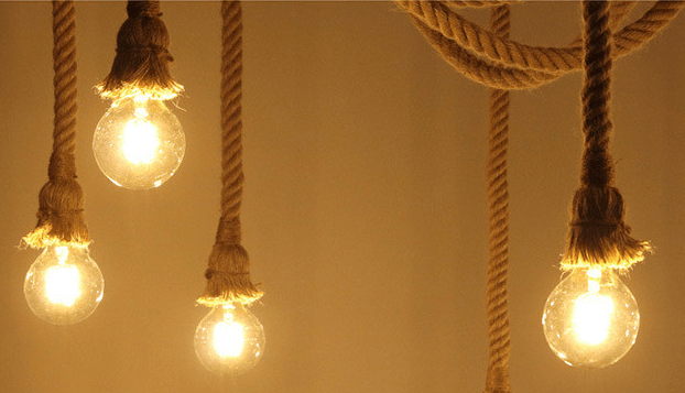 Люстра Industrial Edison Chandelier Rope - зображення 4