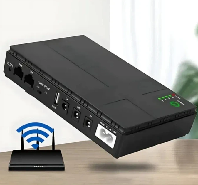Міні ДБЖ джерело безперебійного живлення UPS-Power Bank для маршрутизаторів і відеокамер DCSL-1018pc 5V/9V/12V+USB 20000mAh - изображение 7