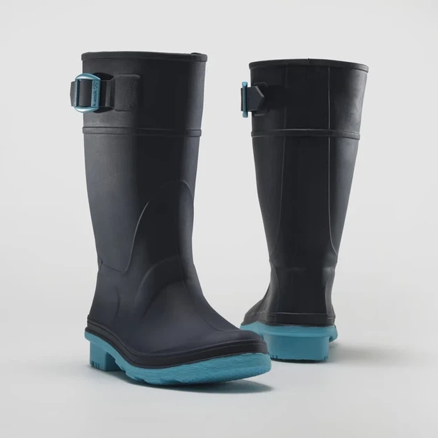 Дитячі водонепроникні гумові чоботи Kamik Raindrops (Navy/Teal) розмір 38.5 - зображення 2
