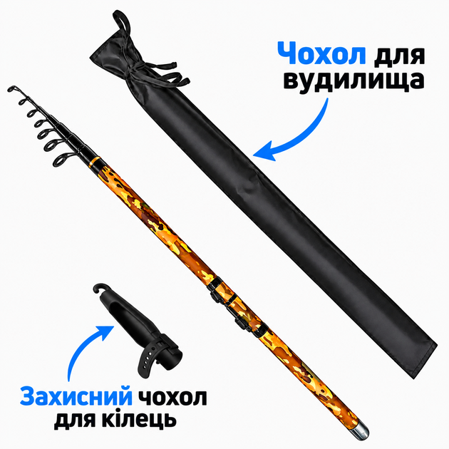 Готовая донка Lake UA удилище 3.3 м с катушкой и 2 донными оснастками в чехле - изображение 5