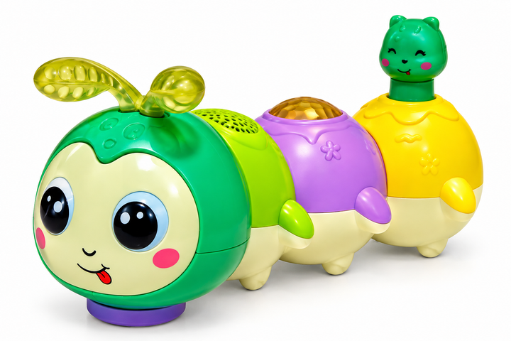 Гусеница-игрушка на колесах | Развивающая музыкальная игрушка для детей - Фото 1 Гусеница-игрушка на колесах | Развивающая музыкальная игрушка для детей - изображение 1