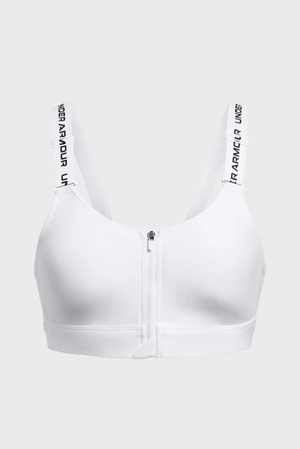 Спортивный топ женский Under Armour Ua Infinity High Zip 2.0 Bra XL Белый 1384118-100 - изображение 4