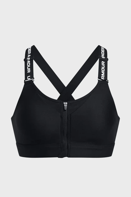 Спортивный топ женский Under Armour Ua Infinity High Zip 2.0 Bra XL Черный 1384118-001 - изображение 4