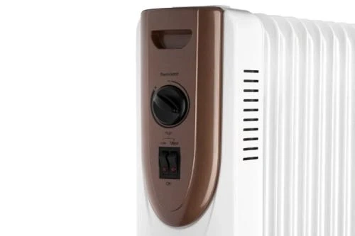 Обігрівач масляний Ardesto OFH-11X1, White/Bronze, 2500W, підлоговий, 11 секцій, рекомендована площа обігріву 25 м², електронне управління, захист від перегріву, датчик перекидання - изображение 4