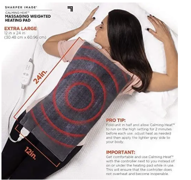 Массажная накидка с подогревом MATE Massaging Weighted Heating Pad, вибрационным массажем, 9 режимами работы - изображение 5