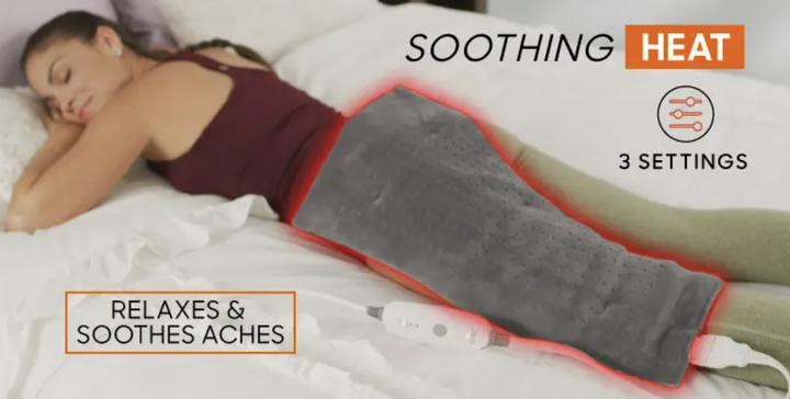 Массажная накидка с подогревом MATE Massaging Weighted Heating Pad, вибрационным массажем, 9 режимами работы - изображение 6