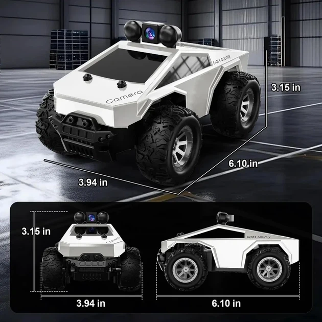 Машинка с камерой на радиоуправлении KFPLAN KF29 RC Pickup Truck 1:28 (Белый, 2.4 GHz) - изображение 2