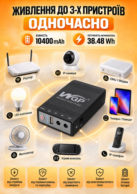 Mini Ups бесперебойник для wi fi роутера ИБП 10400 mah юпс повербанк с автопереключением Model 103A мини упс источник безперебойного питания сетевого оборудования интернет вай фай без света powerbank ибп повышающий dc 9v и 12v черный - Фото 3 Mini Ups бесперебойник для wi fi роутера ИБП 10400 mah юпс повербанк с автопереключением Model 103A мини упс источник безперебойного питания сетевого оборудования интернет вай фай без света powerbank ибп повышающий dc 9v и 12v черный - изображение 3