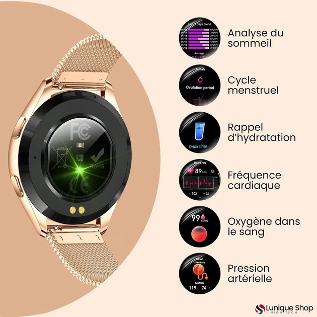 Смарт-часы LSWATCH для женщин 1.6" Bluetooth звонки Rose Gold Повреждена коробка - Фото 4 Смарт-часы LSWATCH для женщин 1.6" Bluetooth звонки Rose Gold Повреждена коробка - изображение 4