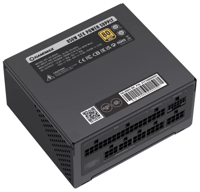 Блок живлення 850 Вт, GameMax GS-850G, Black - зображення 7